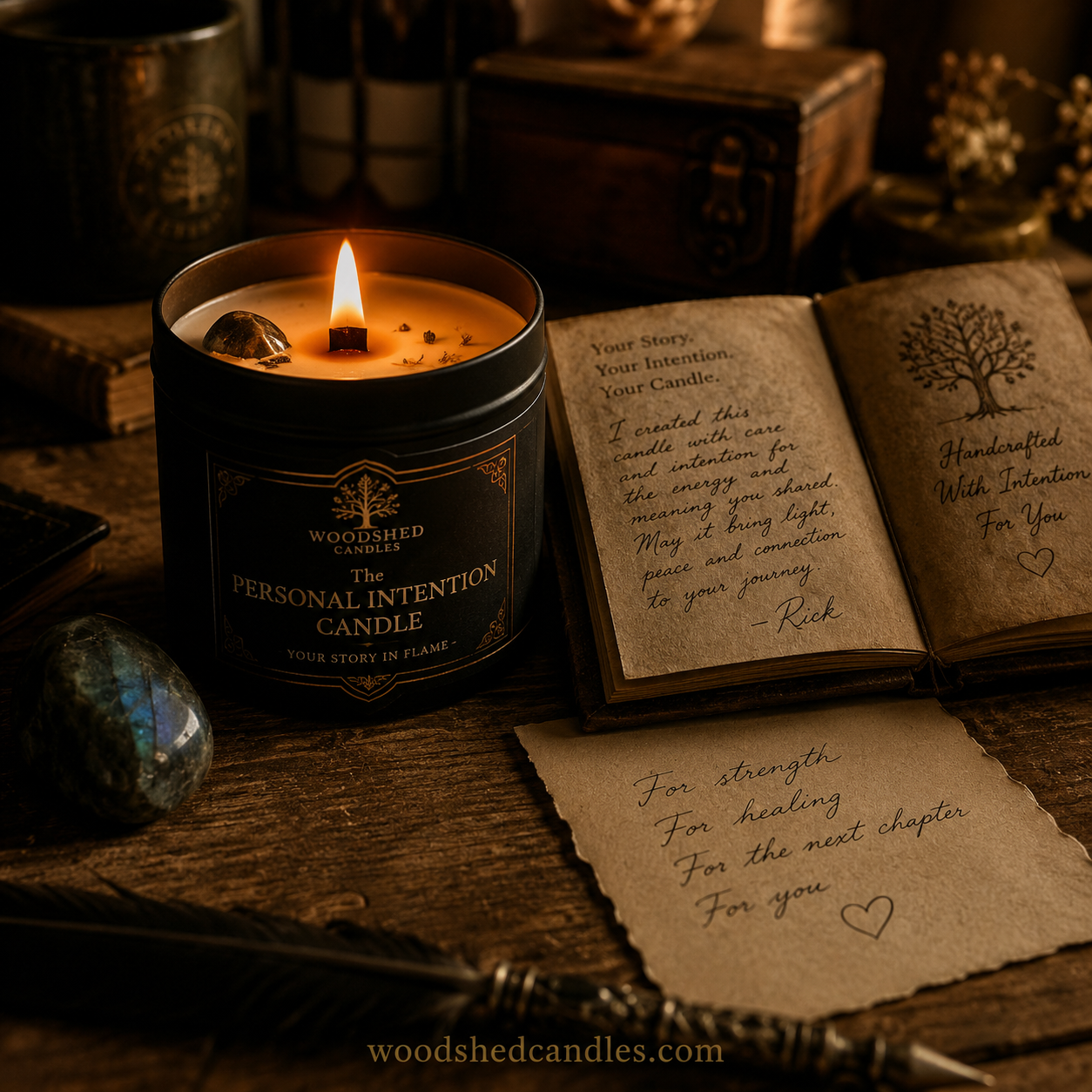 Personal Intention Candle – Your Story in Flame