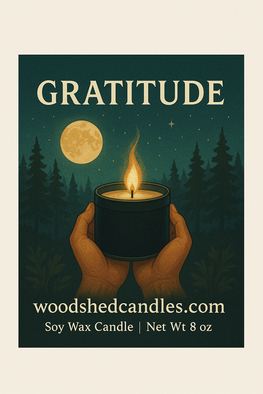🌕🕯 Gratitude Candle – Ocean Mist 🕯🌕